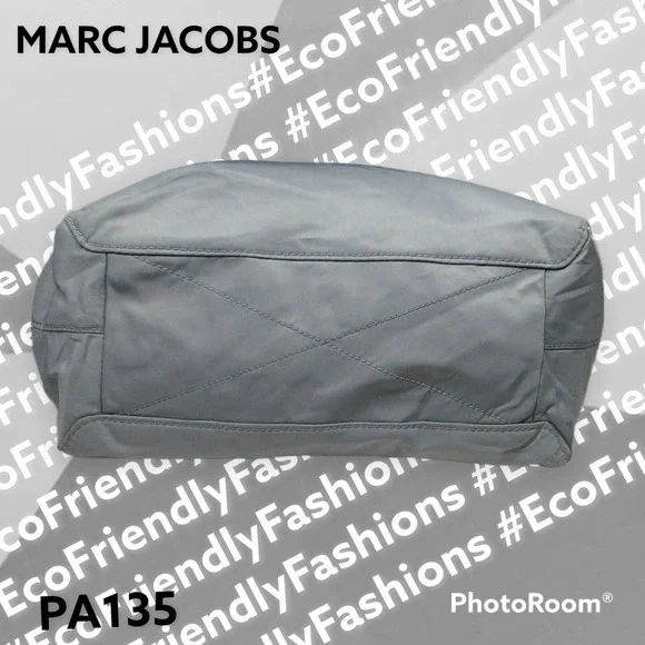 Marc Jacobs New York Women's Gray Nylon Wingman Tote Shoulder Handbag Large